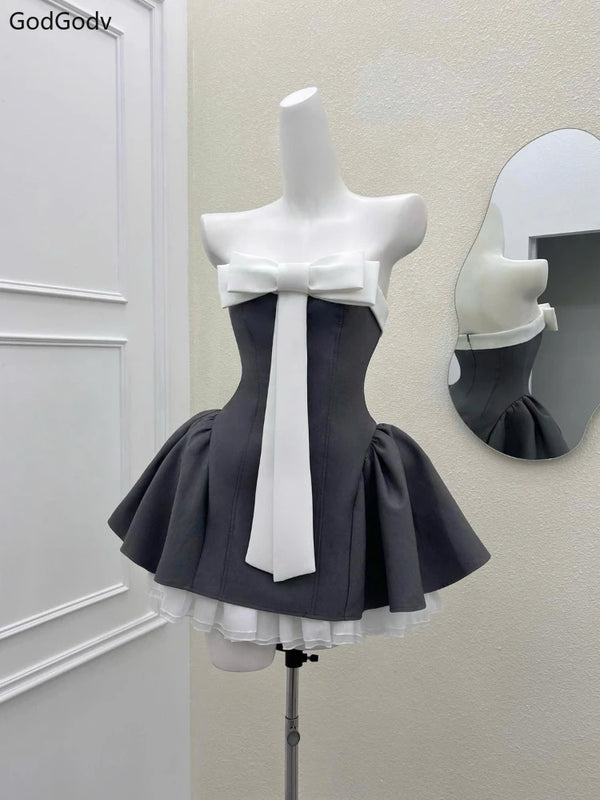 Summer-New-Vintage-Elegant-Woman-Dress-Strapless-Bow-Patchwork-High-Waist-Puffy-Mini-Dress-Female-French.jpg